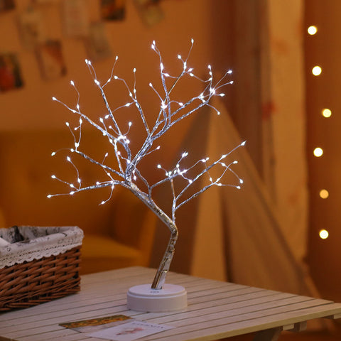 108 LED USB 3D Table Tree Lamp - Christmas Fire Tree Night light for Home | Kids | Party | Gifts