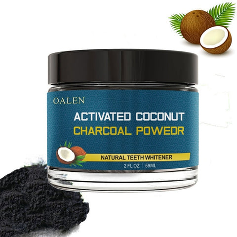 Activated coconut charcoal teeth whitening