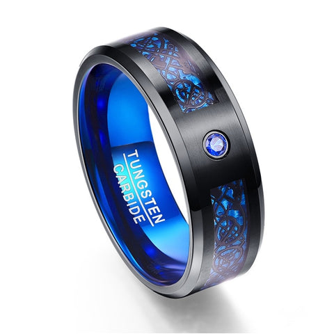 Blue Zircon Men Ring
