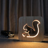 Creative Wooden Animal 3D Lamp