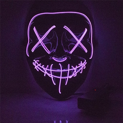 Halloween LED Party Mask - Glow In Dark 10 Colors To Choose