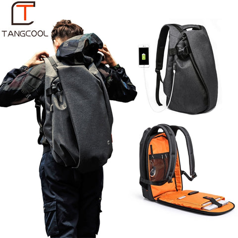 Men USB Port Waterproof Backpack For Laptop - Travel Backpack Large Capacity