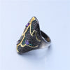 Luxury Black Gold Ring for Women